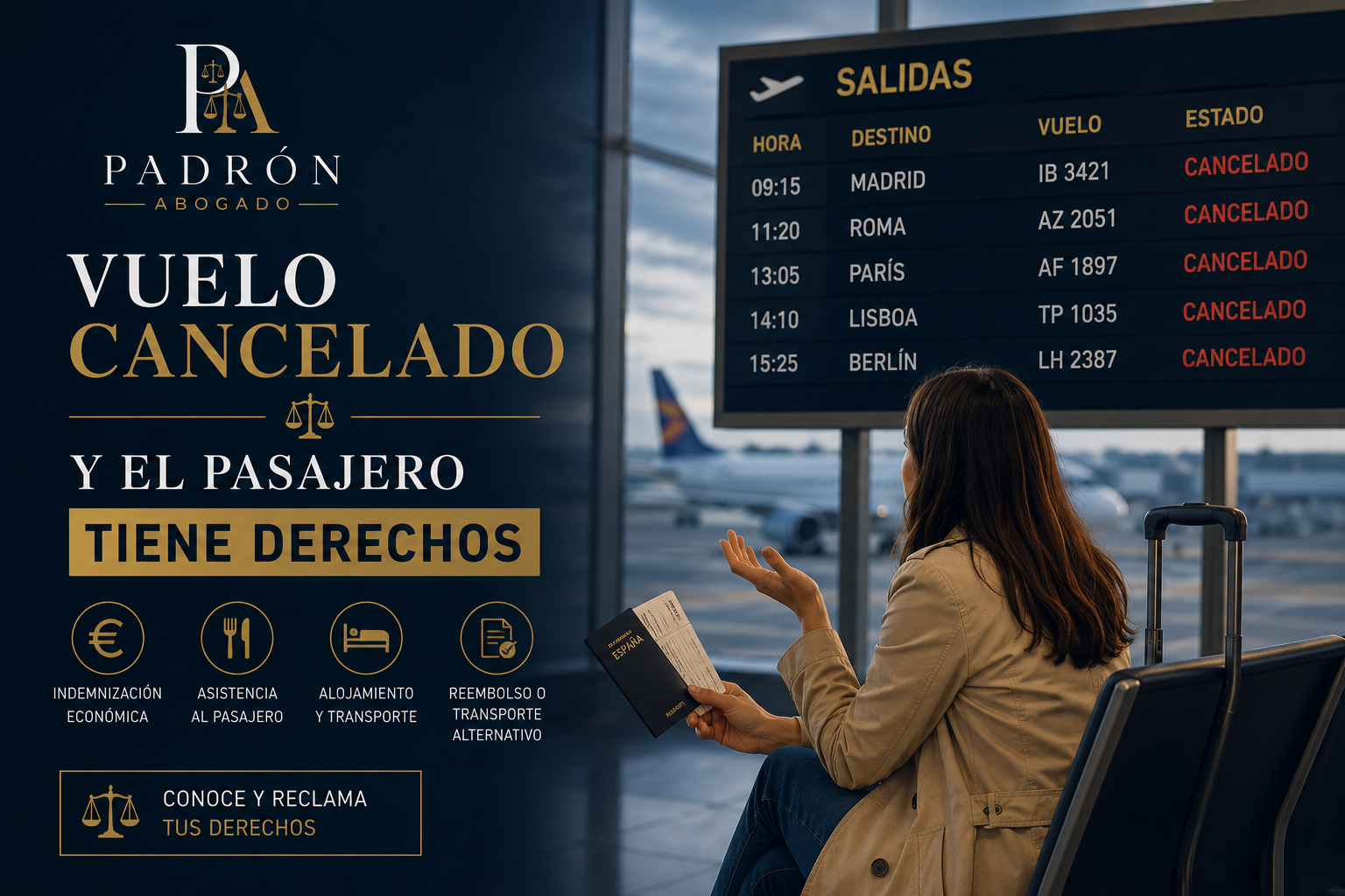 Vuelo cancelado: el pasajero tiene derechos